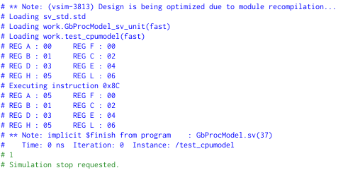 Example output