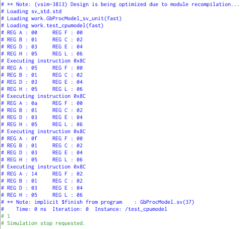 Example output