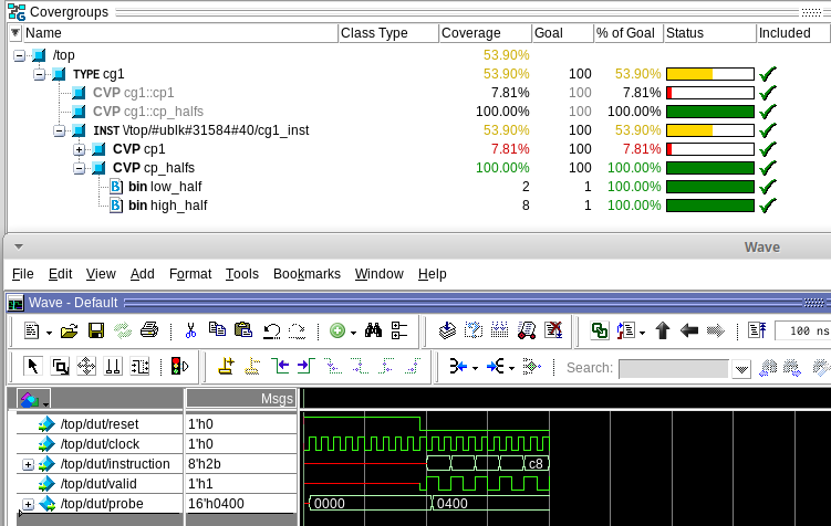 QuestaSim coverage example