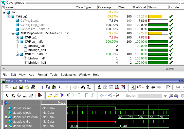 QuestaSim coverage example