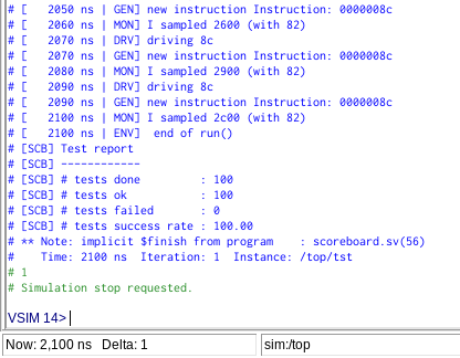 Example output